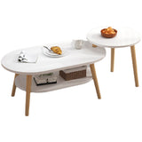 4 Legs Base Design Wood-based Finish Material Round/square Coffee Table Clearhalo 'Coffee & Accent Tables' 'Coffee Tables' 'coffee_tables' 'Furniture' 'furniture_coffee_tables' 'Living Room Furniture' 5013371