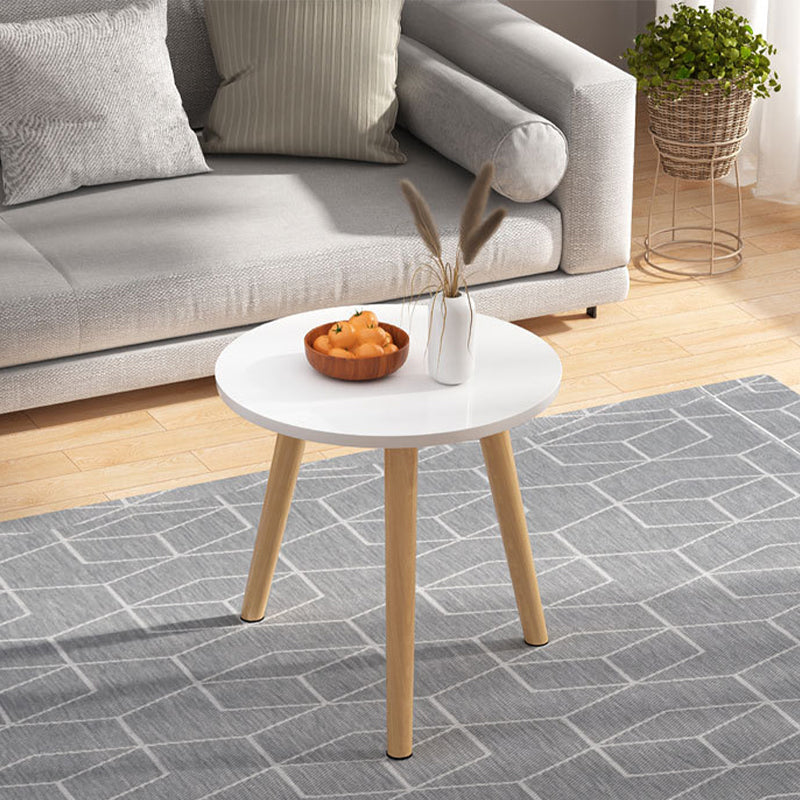 4 Legs Base Design Wood-based Finish Material Round/square Coffee Table 16"H x 16"L x 16"W White Shelves Not Included Clearhalo 'Coffee & Accent Tables' 'Coffee Tables' 'coffee_tables' 'Furniture' 'furniture_coffee_tables' 'Living Room Furniture' 5013373