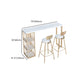 Glam Style Bar Table 42-inch Height Artificial Marble Top Bistro Table with Storage Shelf Clearhalo 'Bar Furniture' 'Bar Tables' 'bar_tables' 'furn' 'furn_bar_tables' 'Furniture' 'furniture_bar_tables' 'Kitchen & Dining Furniture' 5017479