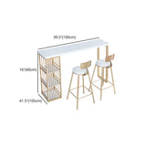 Glam Style Bar Table 42-inch Height Artificial Marble Top Bistro Table with Storage Shelf Clearhalo 'Bar Furniture' 'Bar Tables' 'bar_tables' 'furn' 'furn_bar_tables' 'Furniture' 'furniture_bar_tables' 'Kitchen & Dining Furniture' 5017484