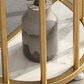 Light Luxury Oval Bar Table Stone Top Metal Pedestal Pub Table for Dining Room Clearhalo 'Bar Furniture' 'Bar Tables' 'bar_tables' 'Furniture' 'furniture_bar_tables' 'Kitchen & Dining Furniture' 5017497