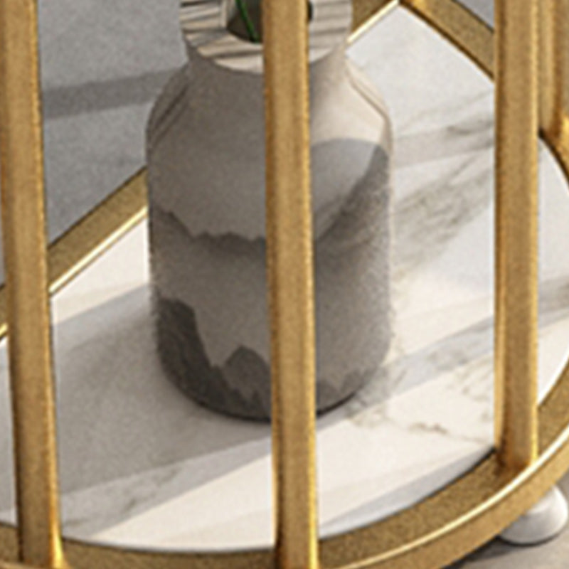 Light Luxury Oval Bar Table Stone Top Metal Pedestal Pub Table for Dining Room Clearhalo 'Bar Furniture' 'Bar Tables' 'bar_tables' 'Furniture' 'furniture_bar_tables' 'Kitchen & Dining Furniture' 5017497