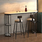 Light Luxury Oval Bar Table Stone Top Metal Pedestal Pub Table for Dining Room White-Black Clearhalo 'Bar Furniture' 'Bar Tables' 'bar_tables' 'Furniture' 'furniture_bar_tables' 'Kitchen & Dining Furniture' 5017500
