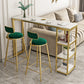 Glam Style Bar Table 42-inch Height Artificial Marble Top Bistro Table 47.2"L x 15.7"W x 41.3"H White Without Chairs Clearhalo 'Bar Furniture' 'Bar Tables' 'bar_tables' 'furn' 'furn_bar_tables' 'Furniture' 'furniture_bar_tables' 'Kitchen & Dining Furniture' 5017524