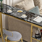 Glam Style Bar Table 42-inch Height Artificial Marble Top Bistro Table Clearhalo 'Bar Furniture' 'Bar Tables' 'bar_tables' 'furn' 'furn_bar_tables' 'Furniture' 'furniture_bar_tables' 'Kitchen & Dining Furniture' 5017527
