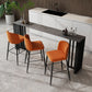 Industrial Style Bar Table Stone 42-inch Height Pub Table for Dining Room Gray Without Chairs Clearhalo 'Bar Furniture' 'Bar Tables' 'bar_tables' 'furn' 'furn_bar_tables' 'Furniture' 'furniture_bar_tables' 'Kitchen & Dining Furniture' 5017537