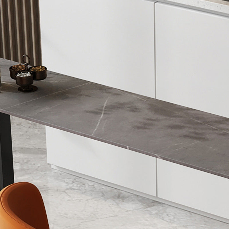 Industrial Style Bar Table Stone 42-inch Height Pub Table for Dining Room Clearhalo 'Bar Furniture' 'Bar Tables' 'bar_tables' 'furn' 'furn_bar_tables' 'Furniture' 'furniture_bar_tables' 'Kitchen & Dining Furniture' 5017543