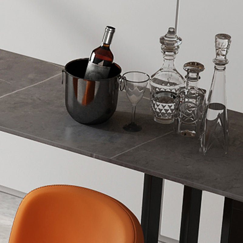 Industrial Style Bar Table Stone 42-inch Height Pub Table for Dining Room Clearhalo 'Bar Furniture' 'Bar Tables' 'bar_tables' 'furn' 'furn_bar_tables' 'Furniture' 'furniture_bar_tables' 'Kitchen & Dining Furniture' 5017544