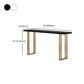 Contemporary Gold Event and Cocktail Table Wood Sled Rectangle Counter Table Clearhalo 'Bar Furniture' 'Bar Tables' 'bar_tables' 'furn' 'furn_bar_tables' 'Furniture' 'furniture_bar_tables' 'Kitchen & Dining Furniture' 5017566