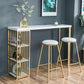 Glam Style Rectangle Counter Table 44-inch Height Solid Wood Top Bar Table 71"L x 16"W x 43"H Without Chairs Clearhalo 'Bar Furniture' 'Bar Tables' 'bar_tables' 'furn' 'furn_bar_tables' 'Furniture' 'furniture_bar_tables' 'Kitchen & Dining Furniture' 5017574