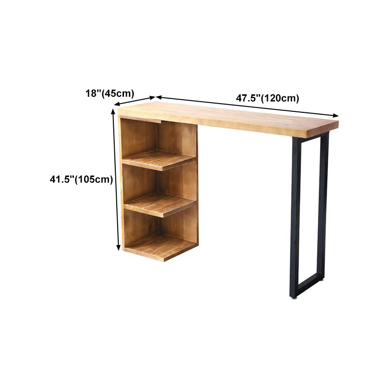 Pine Wood Bar Table Traditional Luxury Rectangle Bar Dining Table with Sled Base Clearhalo 'Bar Furniture' 'Bar Tables' 'bar_tables' 'Furniture' 'furniture_bar_tables' 'Kitchen & Dining Furniture' 5017598