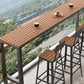 Wood Top Bar Table Industrial Bar Dining Table with Trestle Base Clearhalo 'Bar Furniture' 'Bar Tables' 'bar_tables' 'furn' 'furn_bar_tables' 'Furniture' 'furniture_bar_tables' 'Kitchen & Dining Furniture' 5017608