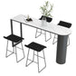 Minimalism Bar Table 42-inch Height Stone Top and Metal Base Bistro Table Clearhalo 'Bar Furniture' 'Bar Tables' 'bar_tables' 'furn' 'furn_bar_tables' 'Furniture' 'furniture_bar_tables' 'Kitchen & Dining Furniture' 5017625
