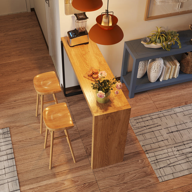 Rectangle Bar Dining Table Contemporary Wood Bar Table with Sled Base Clearhalo 'Bar Furniture' 'Bar Tables' 'bar_tables' 'furn' 'furn_bar_tables' 'Furniture' 'furniture_bar_tables' 'Kitchen & Dining Furniture' 5017640