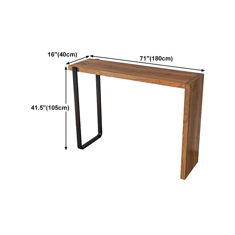 Rectangle Bar Dining Table Contemporary Wood Bar Table with Sled Base Clearhalo 'Bar Furniture' 'Bar Tables' 'bar_tables' 'furn' 'furn_bar_tables' 'Furniture' 'furniture_bar_tables' 'Kitchen & Dining Furniture' 5017646