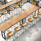 Solid Wood Bar Table Brown Industrial Bar Dining Table with Sled Base Clearhalo 'Bar Furniture' 'Bar Tables' 'bar_tables' 'furn' 'furn_bar_tables' 'Furniture' 'furniture_bar_tables' 'Kitchen & Dining Furniture' 5017651