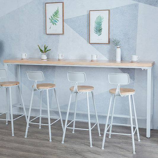 Rectangle Bar Table Contemporary Wood Bar Table with Trestle Base Clearhalo 'Bar Furniture' 'Bar Tables' 'bar_tables' 'furn' 'furn_bar_tables' 'Furniture' 'furniture_bar_tables' 'Kitchen & Dining Furniture' 5017728