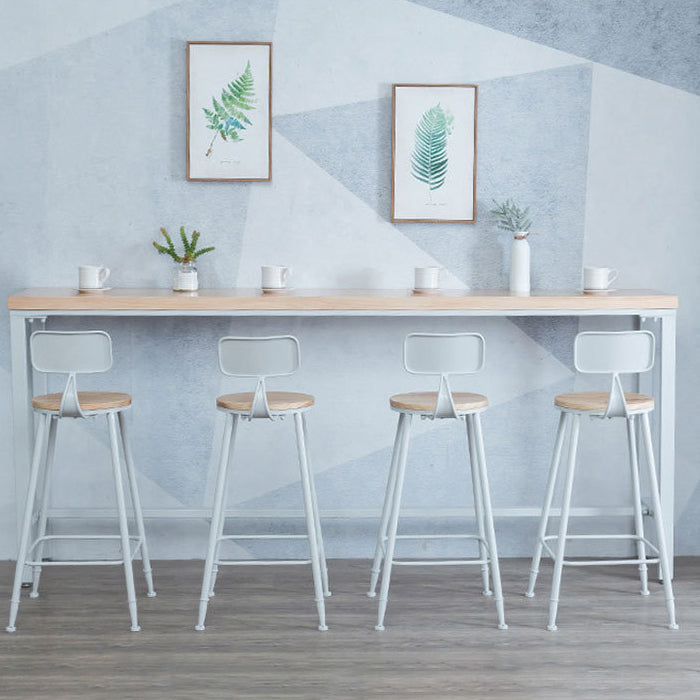 Rectangle Bar Table Contemporary Wood Bar Table with Trestle Base Clearhalo 'Bar Furniture' 'Bar Tables' 'bar_tables' 'furn' 'furn_bar_tables' 'Furniture' 'furniture_bar_tables' 'Kitchen & Dining Furniture' 5017729