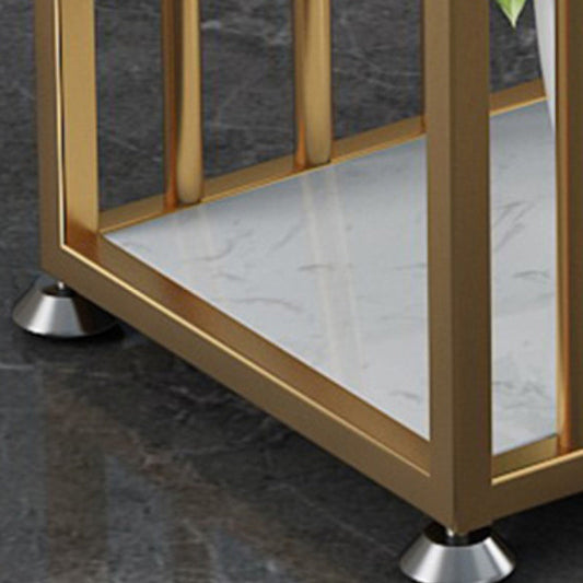 Artificial Marble Bar Table 42-inch Height Top Glam Style Bistro Table Clearhalo 'Bar Furniture' 'Bar Tables' 'bar_tables' 'furn' 'furn_bar_tables' 'Furniture' 'furniture_bar_tables' 'Kitchen & Dining Furniture' 5017748