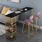 Artificial Marble Bar Table 42-inch Height Top Glam Style Bistro Table Clearhalo 'Bar Furniture' 'Bar Tables' 'bar_tables' 'furn' 'furn_bar_tables' 'Furniture' 'furniture_bar_tables' 'Kitchen & Dining Furniture' 5017750