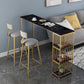 Artificial Marble Bar Table 42-inch Height Top Glam Style Bistro Table Clearhalo 'Bar Furniture' 'Bar Tables' 'bar_tables' 'furn' 'furn_bar_tables' 'Furniture' 'furniture_bar_tables' 'Kitchen & Dining Furniture' 5017751