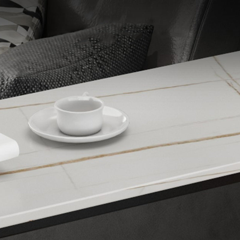 Modern Rectangle Hall/Pub Table Stone Bistro Bar Height Cocktail Table Clearhalo 'Bar Furniture' 'Bar Tables' 'bar_tables' 'furn' 'furn_bar_tables' 'Furniture' 'furniture_bar_tables' 'Kitchen & Dining Furniture' 5017765