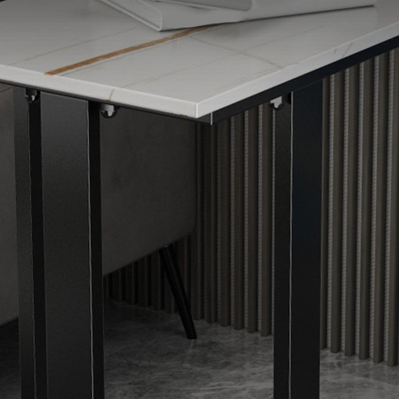 Modern Rectangle Hall/Pub Table Stone Bistro Bar Height Cocktail Table Clearhalo 'Bar Furniture' 'Bar Tables' 'bar_tables' 'furn' 'furn_bar_tables' 'Furniture' 'furniture_bar_tables' 'Kitchen & Dining Furniture' 5017766