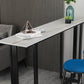 Modern Rectangle Hall/Pub Table Stone Bistro Bar Height Cocktail Table Clearhalo 'Bar Furniture' 'Bar Tables' 'bar_tables' 'furn' 'furn_bar_tables' 'Furniture' 'furniture_bar_tables' 'Kitchen & Dining Furniture' 5017768