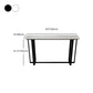 Modern Rectangle Hall/Pub Table Stone Bistro Bar Height Cocktail Table Clearhalo 'Bar Furniture' 'Bar Tables' 'bar_tables' 'furn' 'furn_bar_tables' 'Furniture' 'furniture_bar_tables' 'Kitchen & Dining Furniture' 5017772