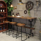 Rectangle Wood Top Bar Table 42-inch Height Industrial Style Bar Table 78.7"L x 17.7"W x 41.3"H Without Chairs Clearhalo 'Bar Furniture' 'Bar Tables' 'bar_tables' 'furn' 'furn_bar_tables' 'Furniture' 'furniture_bar_tables' 'Kitchen & Dining Furniture' 5017794