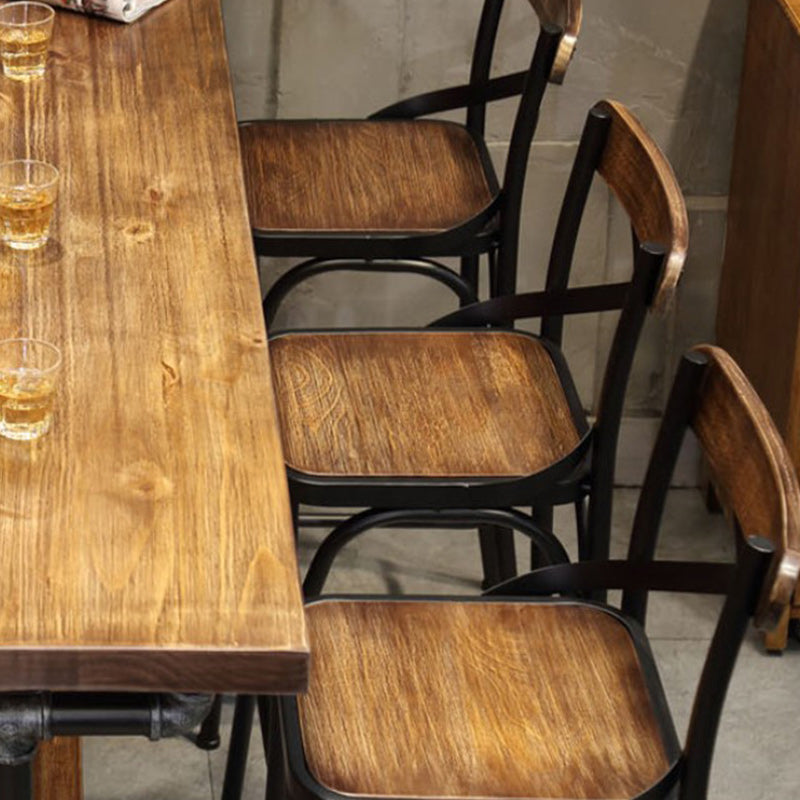 Rectangle Wood Top Bar Table 42-inch Height Industrial Style Bar Table Clearhalo 'Bar Furniture' 'Bar Tables' 'bar_tables' 'furn' 'furn_bar_tables' 'Furniture' 'furniture_bar_tables' 'Kitchen & Dining Furniture' 5017802