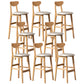Rubberwood Coffee Shop Scandinavian Stool Matte Finish Upholstered Bar Stools Off-White 8 Piece Set Clearhalo 'Bar Furniture' 'Bar Stools' 'bar_stools' 'furn' 'furn_bar_stools' 'Furniture' 'furniture_bar_stools' 'Kitchen & Dining Furniture' 5017831