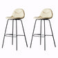 Living Room Matte Finish Leather Stool Scandinavian Footrest Barstool Beige 2 Piece Set Clearhalo 'Bar Furniture' 'Bar Stools' 'bar_stools' 'furn' 'furn_bar_stools' 'Furniture' 'furniture_bar_stools' 'Kitchen & Dining Furniture' 5017996