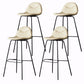 Living Room Matte Finish Leather Stool Scandinavian Footrest Barstool Beige 4 Piece Set Clearhalo 'Bar Furniture' 'Bar Stools' 'bar_stools' 'furn' 'furn_bar_stools' 'Furniture' 'furniture_bar_stools' 'Kitchen & Dining Furniture' 5017998