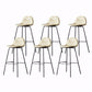 Living Room Matte Finish Leather Stool Scandinavian Footrest Barstool Beige 6 Piece Set Clearhalo 'Bar Furniture' 'Bar Stools' 'bar_stools' 'furn' 'furn_bar_stools' 'Furniture' 'furniture_bar_stools' 'Kitchen & Dining Furniture' 5017999