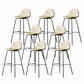 Living Room Matte Finish Leather Stool Scandinavian Footrest Barstool Beige 8 Piece Set Clearhalo 'Bar Furniture' 'Bar Stools' 'bar_stools' 'furn' 'furn_bar_stools' 'Furniture' 'furniture_bar_stools' 'Kitchen & Dining Furniture' 5018001