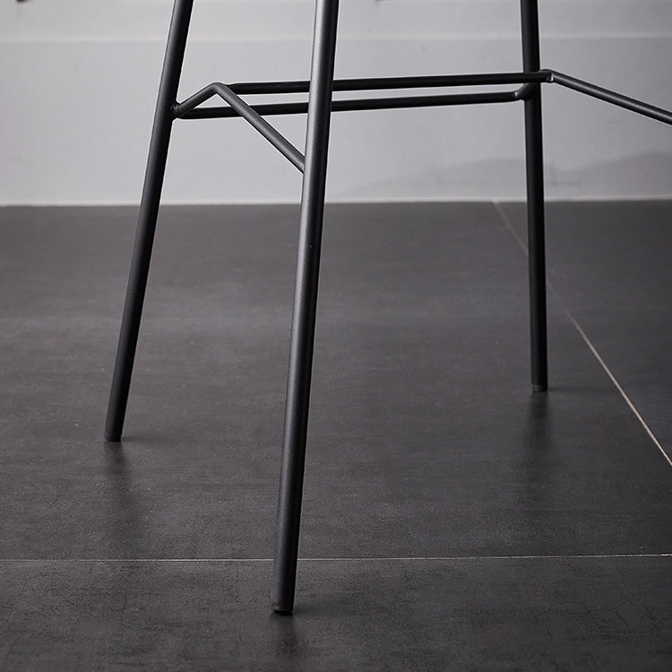 Living Room Matte Finish Leather Stool Scandinavian Footrest Barstool Clearhalo 'Bar Furniture' 'Bar Stools' 'bar_stools' 'furn' 'furn_bar_stools' 'Furniture' 'furniture_bar_stools' 'Kitchen & Dining Furniture' 5018009