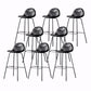 Living Room Matte Finish Leather Stool Scandinavian Footrest Barstool Black 8 Piece Set Clearhalo 'Bar Furniture' 'Bar Stools' 'bar_stools' 'furn' 'furn_bar_stools' 'Furniture' 'furniture_bar_stools' 'Kitchen & Dining Furniture' 5018016