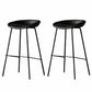 Industrial Matte Finish Leather Barstool Living Room Low Back Stool Matte Black 2 Piece Set Clearhalo 'Bar Furniture' 'Bar Stools' 'bar_stools' 'furn' 'furn_bar_stools' 'Furniture' 'furniture_bar_stools' 'Kitchen & Dining Furniture' 5018024