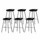 Industrial Matte Finish Leather Barstool Living Room Low Back Stool Matte Black 6 Piece Set Clearhalo 'Bar Furniture' 'Bar Stools' 'bar_stools' 'furn' 'furn_bar_stools' 'Furniture' 'furniture_bar_stools' 'Kitchen & Dining Furniture' 5018027