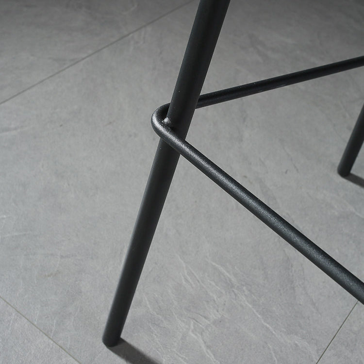 Industrial Matte Finish Leather Barstool Living Room Low Back Stool Clearhalo 'Bar Furniture' 'Bar Stools' 'bar_stools' 'furn' 'furn_bar_stools' 'Furniture' 'furniture_bar_stools' 'Kitchen & Dining Furniture' 5018037