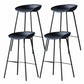 Industrial Matte Finish Leather Barstool Living Room Low Back Stool Dark Blue 4 Piece Set Clearhalo 'Bar Furniture' 'Bar Stools' 'bar_stools' 'furn' 'furn_bar_stools' 'Furniture' 'furniture_bar_stools' 'Kitchen & Dining Furniture' 5018041