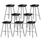 Industrial Matte Finish Leather Barstool Living Room Low Back Stool Blackish Green 8 Piece Set Clearhalo 'Bar Furniture' 'Bar Stools' 'bar_stools' 'furn' 'furn_bar_stools' 'Furniture' 'furniture_bar_stools' 'Kitchen & Dining Furniture' 5018053