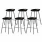 Industrial Matte Finish Leather Barstool Living Room Low Back Stool Black 6 Piece Set Clearhalo 'Bar Furniture' 'Bar Stools' 'bar_stools' 'furn' 'furn_bar_stools' 'Furniture' 'furniture_bar_stools' 'Kitchen & Dining Furniture' 5018056