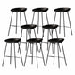Industrial Matte Finish Leather Barstool Living Room Low Back Stool Black 8 Piece Set Clearhalo 'Bar Furniture' 'Bar Stools' 'bar_stools' 'furn' 'furn_bar_stools' 'Furniture' 'furniture_bar_stools' 'Kitchen & Dining Furniture' 5018057