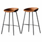 Industrial Matte Finish Leather Barstool Living Room Low Back Stool Brown 2 Piece Set Clearhalo 'Bar Furniture' 'Bar Stools' 'bar_stools' 'furn' 'furn_bar_stools' 'Furniture' 'furniture_bar_stools' 'Kitchen & Dining Furniture' 5018058
