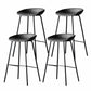Industrial Matte Finish Leather Barstool Living Room Low Back Stool Grey 4 Piece Set Clearhalo 'Bar Furniture' 'Bar Stools' 'bar_stools' 'furn' 'furn_bar_stools' 'Furniture' 'furniture_bar_stools' 'Kitchen & Dining Furniture' 5018063