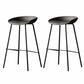 Industrial Matte Finish Leather Barstool Living Room Low Back Stool Light Gray 2 Piece Set Bar Stool(30"H) Clearhalo 'Bar Furniture' 'Bar Stools' 'bar_stools' 'furn' 'furn_bar_stools' 'Furniture' 'furniture_bar_stools' 'Kitchen & Dining Furniture' 5018066
