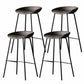 Industrial Matte Finish Leather Barstool Living Room Low Back Stool Light Gray 4 Piece Set Bar Stool(30"H) Clearhalo 'Bar Furniture' 'Bar Stools' 'bar_stools' 'furn' 'furn_bar_stools' 'Furniture' 'furniture_bar_stools' 'Kitchen & Dining Furniture' 5018067