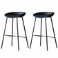 Industrial Matte Finish Leather Barstool Living Room Low Back Stool Blue 2 Piece Set Bar Stool(30"H) Clearhalo 'Bar Furniture' 'Bar Stools' 'bar_stools' 'furn' 'furn_bar_stools' 'Furniture' 'furniture_bar_stools' 'Kitchen & Dining Furniture' 5018074